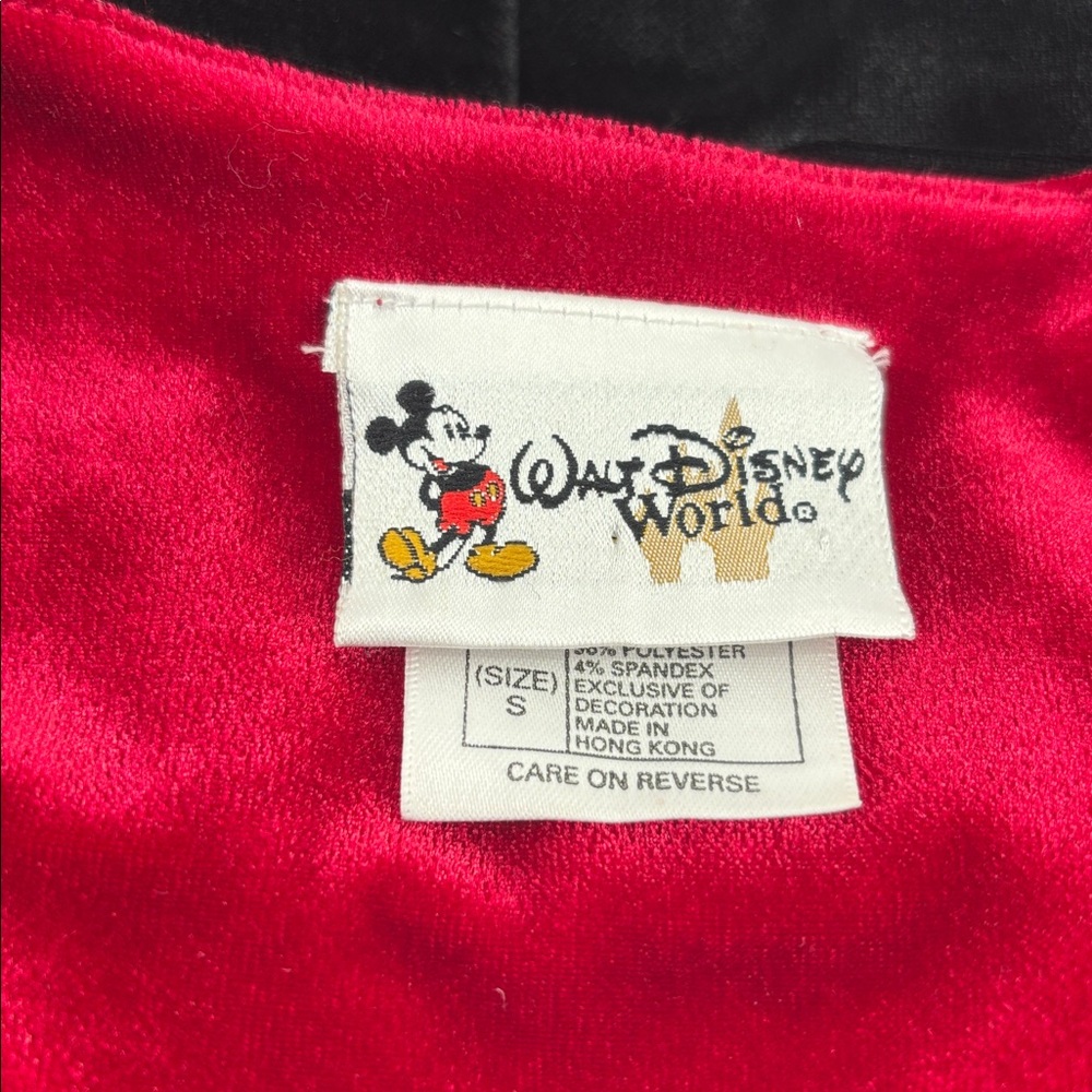 Walt Disney World Vintage 90’s Minnie Mouse Velvet Pin Up Girl Rockabilly Dress - Picture 10 of 16
